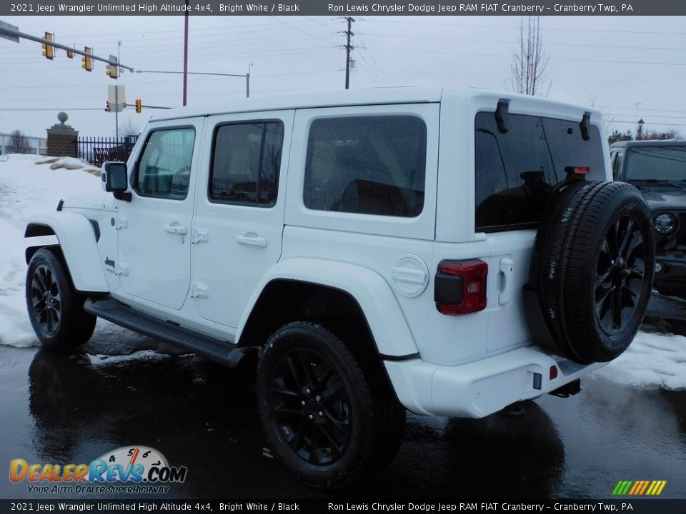 2021 Jeep Wrangler Unlimited High Altitude 4x4 Bright White / Black Photo #8