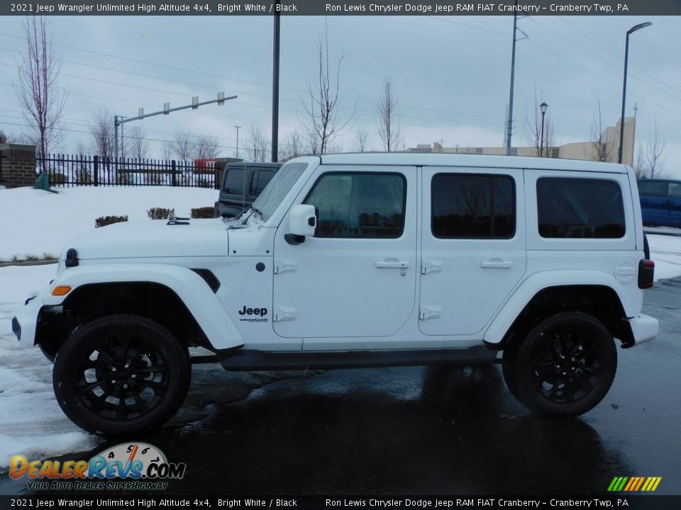 2021 Jeep Wrangler Unlimited High Altitude 4x4 Bright White / Black Photo #9