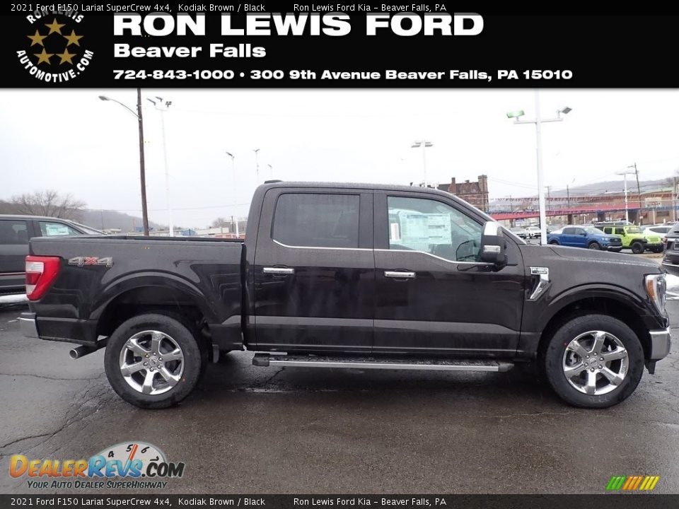 2021 Ford F150 Lariat SuperCrew 4x4 Kodiak Brown / Black Photo #1