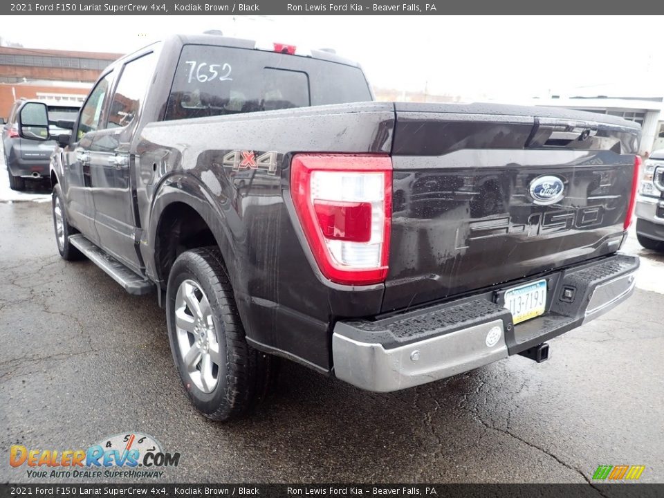 2021 Ford F150 Lariat SuperCrew 4x4 Kodiak Brown / Black Photo #6