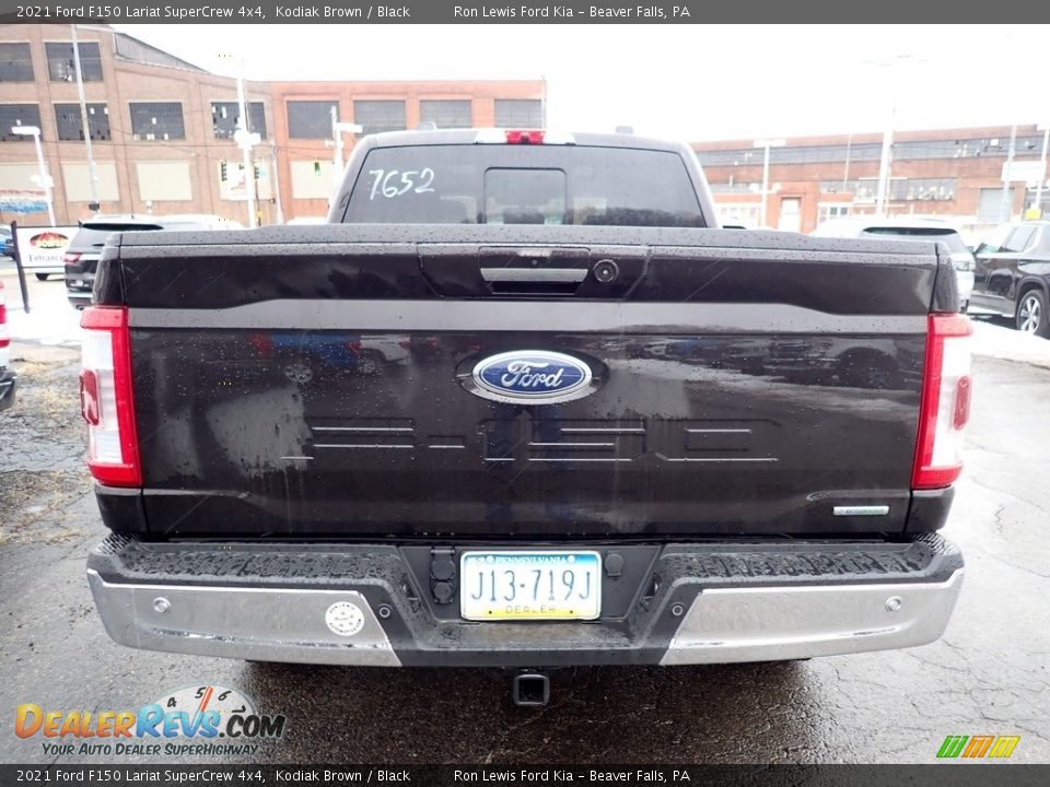 2021 Ford F150 Lariat SuperCrew 4x4 Kodiak Brown / Black Photo #7