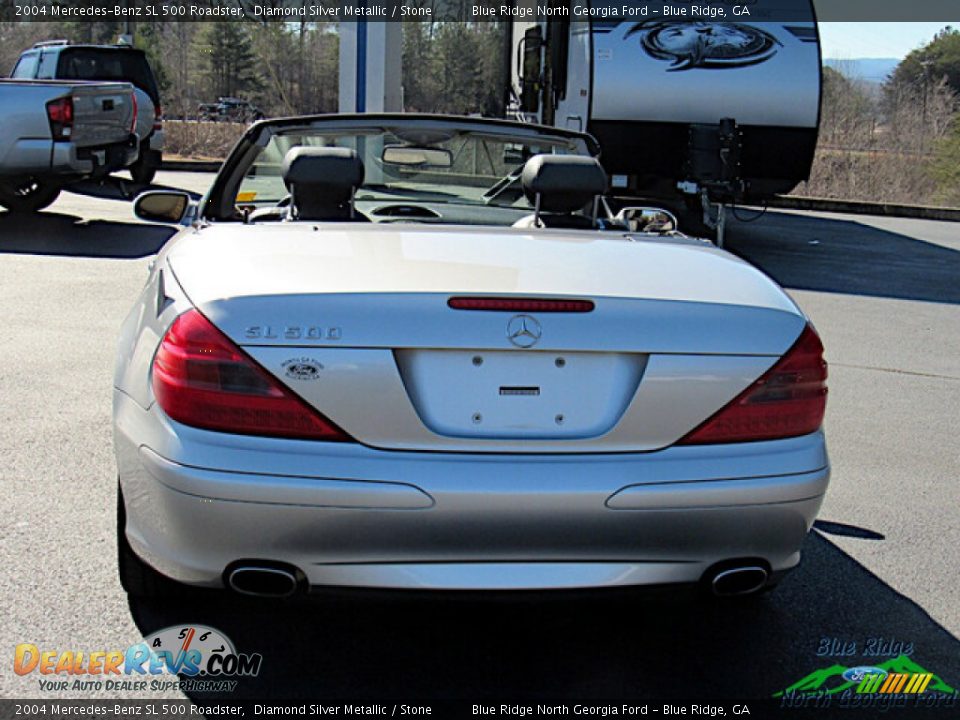 2004 Mercedes-Benz SL 500 Roadster Diamond Silver Metallic / Stone Photo #4