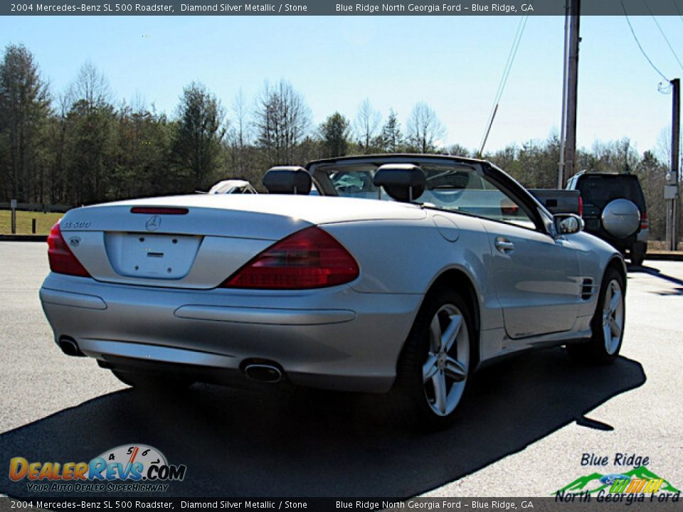 2004 Mercedes-Benz SL 500 Roadster Diamond Silver Metallic / Stone Photo #5