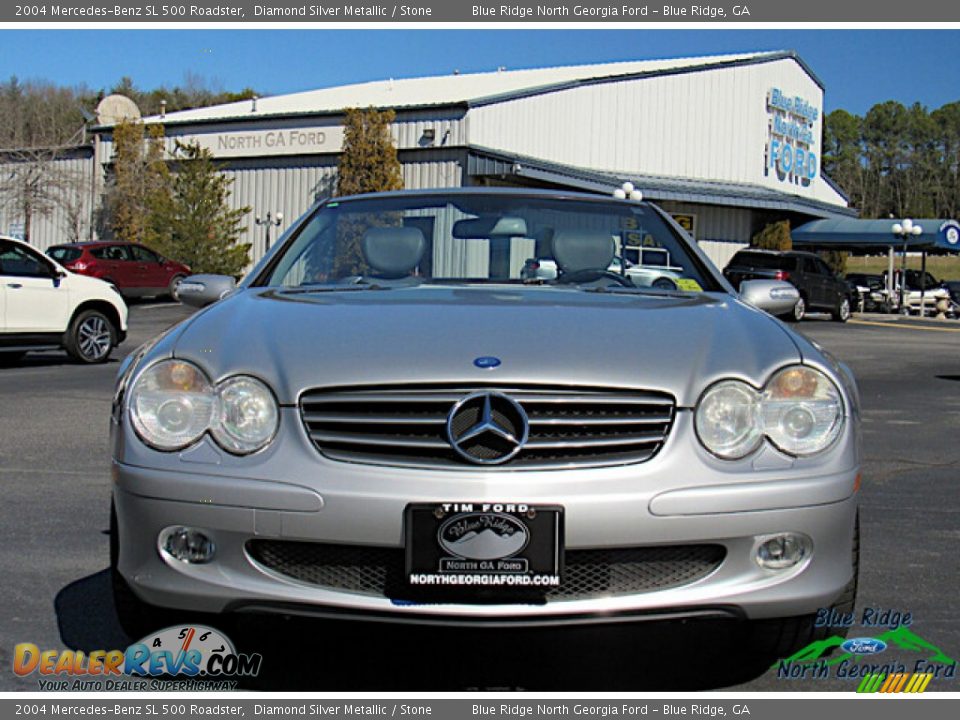 2004 Mercedes-Benz SL 500 Roadster Diamond Silver Metallic / Stone Photo #8