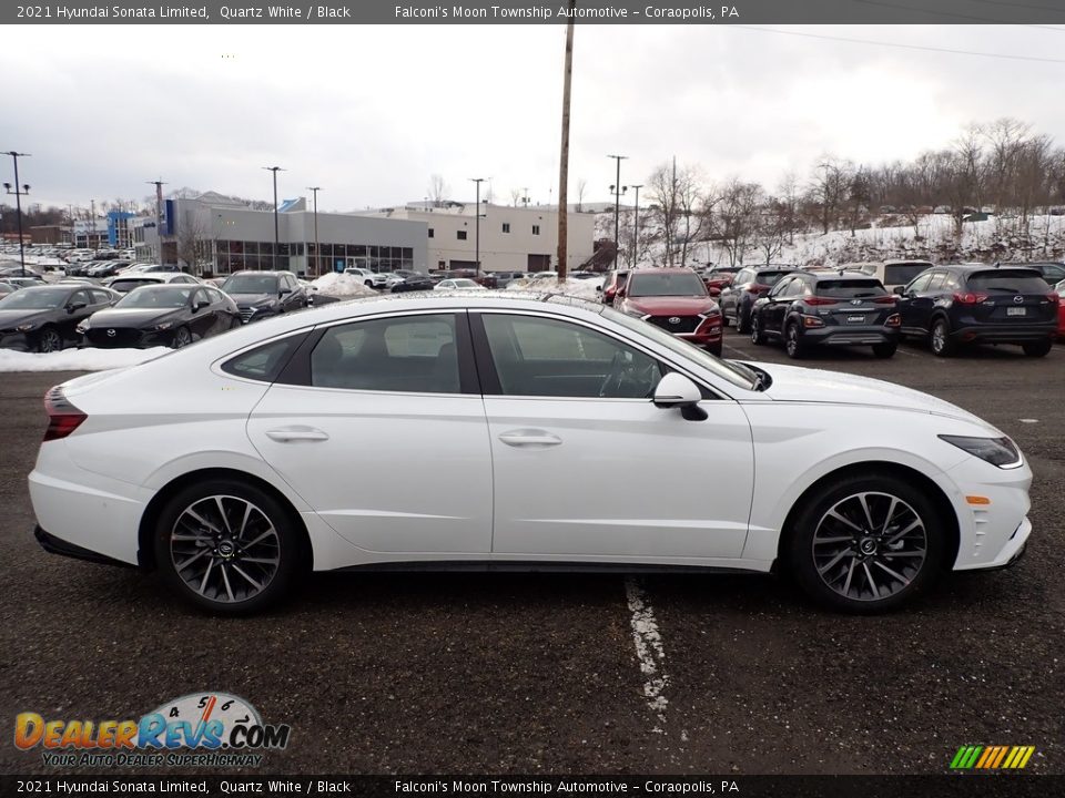 2021 Hyundai Sonata Limited Quartz White / Black Photo #1