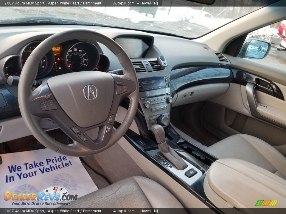 2007 Acura MDX Sport Aspen White Pearl / Parchment Photo #12