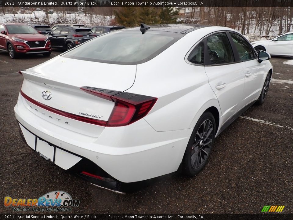 2021 Hyundai Sonata Limited Quartz White / Black Photo #2