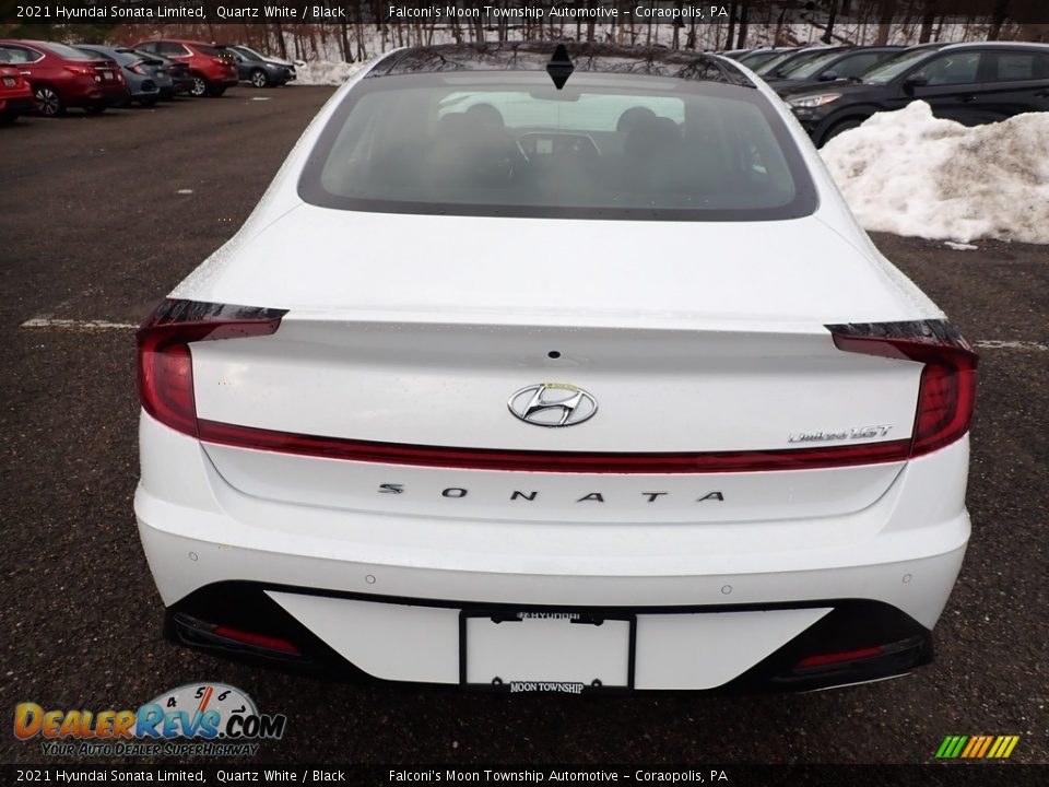 2021 Hyundai Sonata Limited Quartz White / Black Photo #3