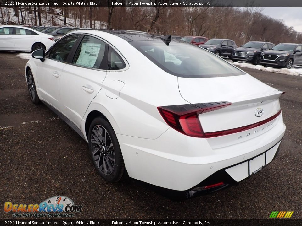 2021 Hyundai Sonata Limited Quartz White / Black Photo #4