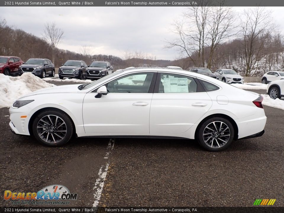 2021 Hyundai Sonata Limited Quartz White / Black Photo #5