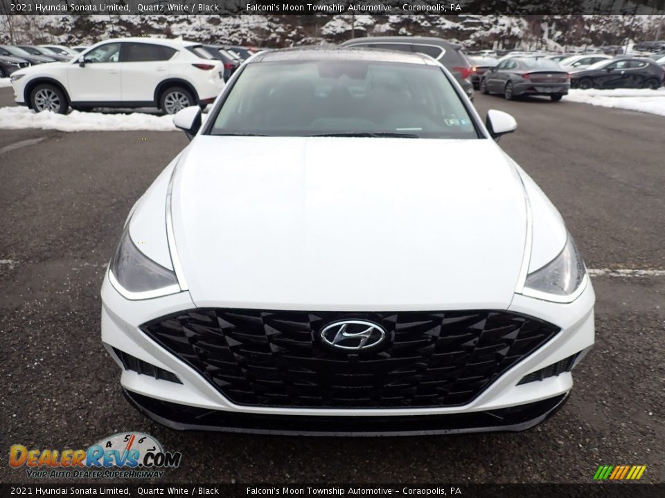 2021 Hyundai Sonata Limited Quartz White / Black Photo #7