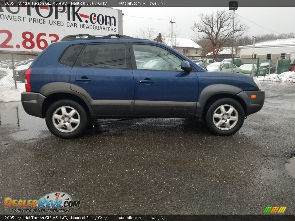 2005 Hyundai Tucson GLS V6 4WD Nautical Blue / Gray Photo #2