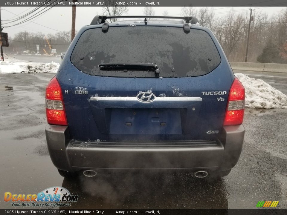 2005 Hyundai Tucson GLS V6 4WD Nautical Blue / Gray Photo #4
