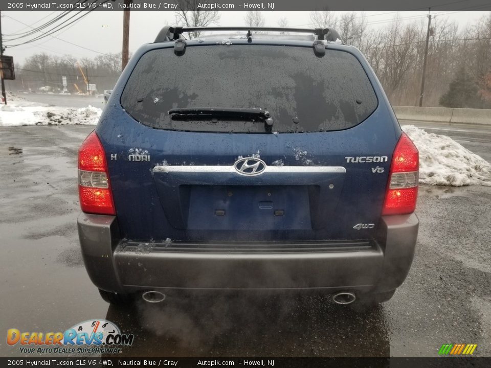 2005 Hyundai Tucson GLS V6 4WD Nautical Blue / Gray Photo #4