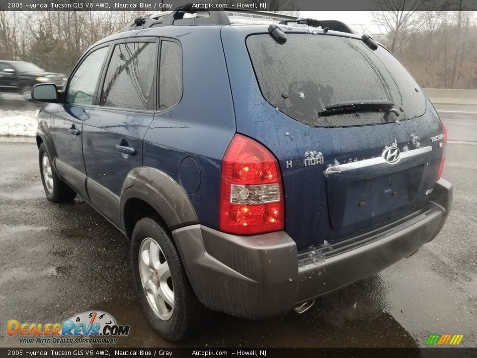 2005 Hyundai Tucson GLS V6 4WD Nautical Blue / Gray Photo #5