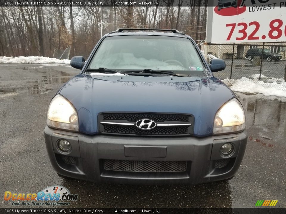 2005 Hyundai Tucson GLS V6 4WD Nautical Blue / Gray Photo #8