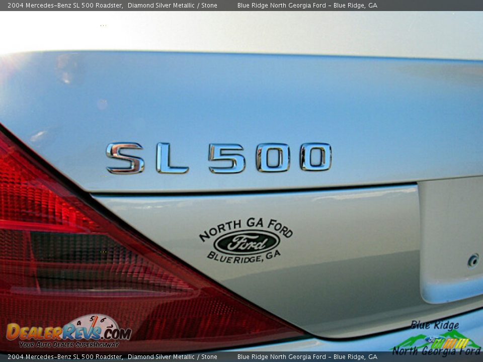 2004 Mercedes-Benz SL 500 Roadster Diamond Silver Metallic / Stone Photo #28