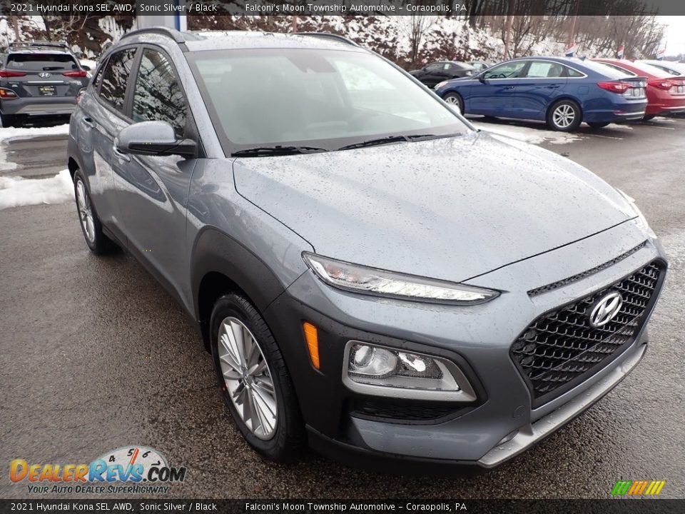 2021 Hyundai Kona SEL AWD Sonic Silver / Black Photo #3