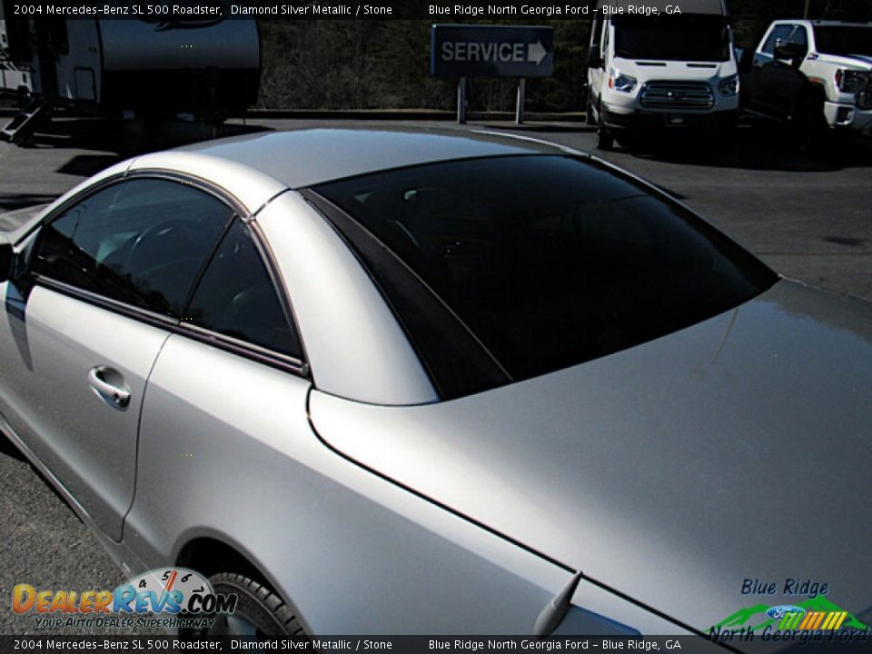 2004 Mercedes-Benz SL 500 Roadster Diamond Silver Metallic / Stone Photo #31