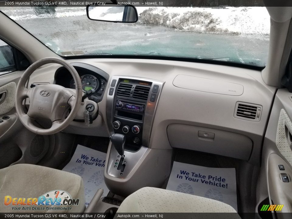 2005 Hyundai Tucson GLS V6 4WD Nautical Blue / Gray Photo #13