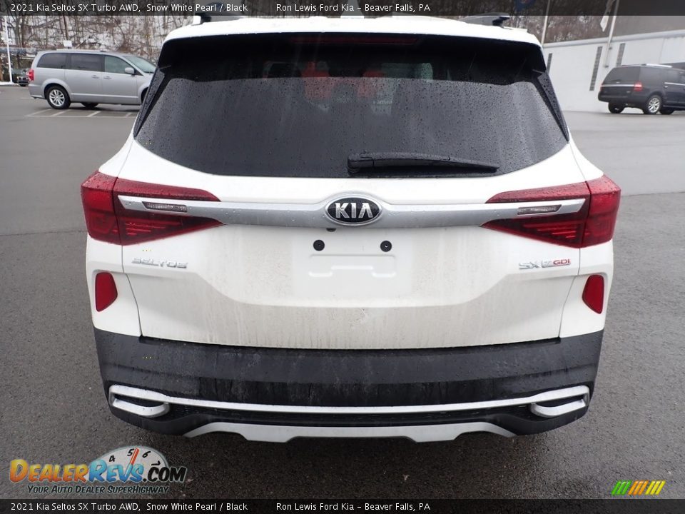 2021 Kia Seltos SX Turbo AWD Snow White Pearl / Black Photo #8