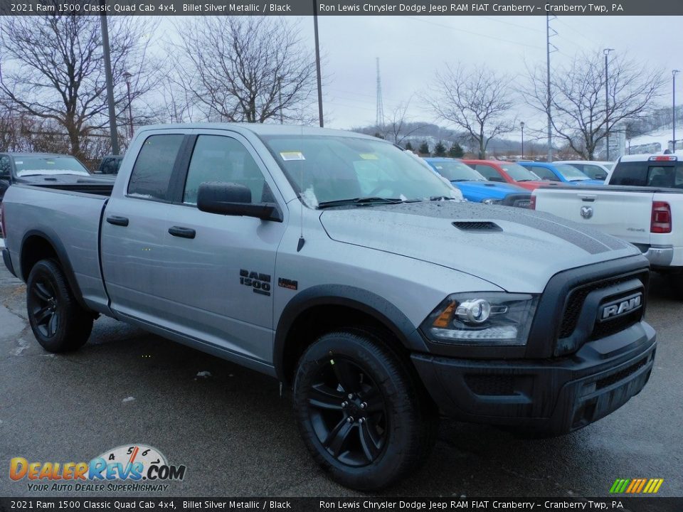 2021 Ram 1500 Classic Quad Cab 4x4 Billet Silver Metallic / Black Photo #3