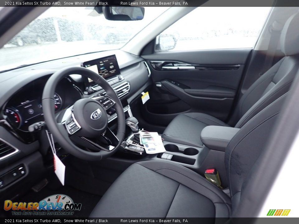 2021 Kia Seltos SX Turbo AWD Snow White Pearl / Black Photo #14
