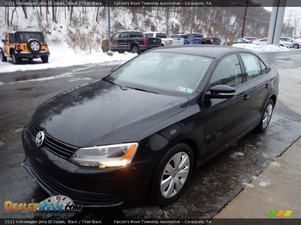 2011 Volkswagen Jetta SE Sedan Black / Titan Black Photo #7
