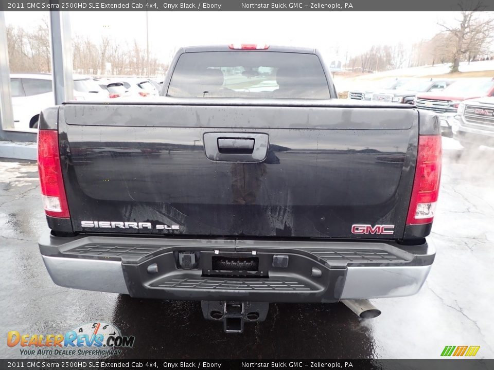 2011 GMC Sierra 2500HD SLE Extended Cab 4x4 Onyx Black / Ebony Photo #10