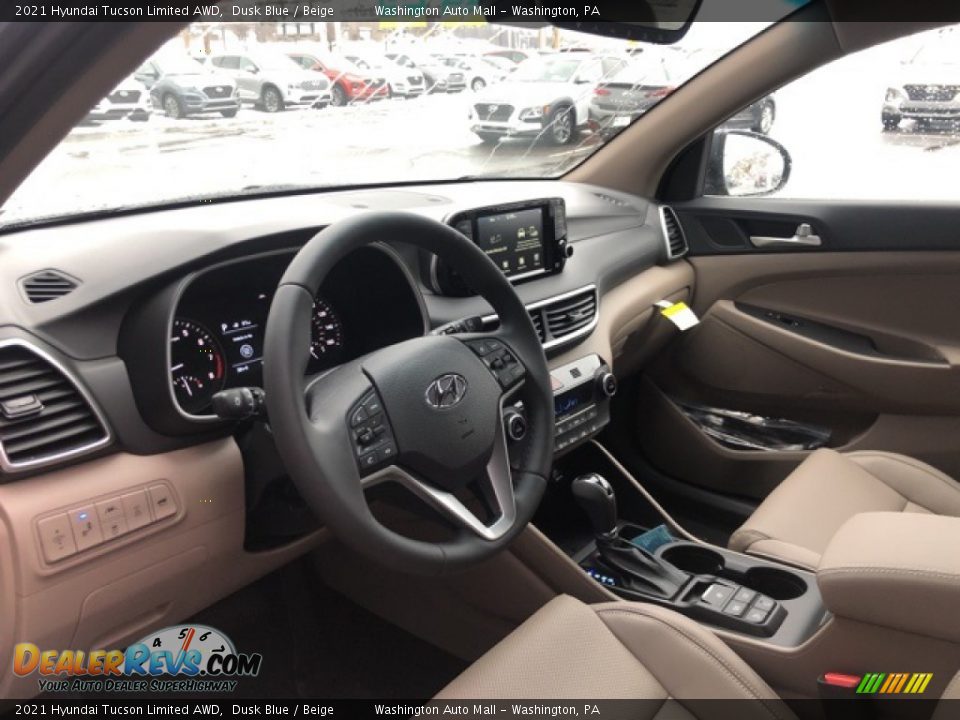 2021 Hyundai Tucson Limited AWD Dusk Blue / Beige Photo #4