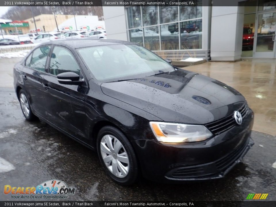 2011 Volkswagen Jetta SE Sedan Black / Titan Black Photo #9