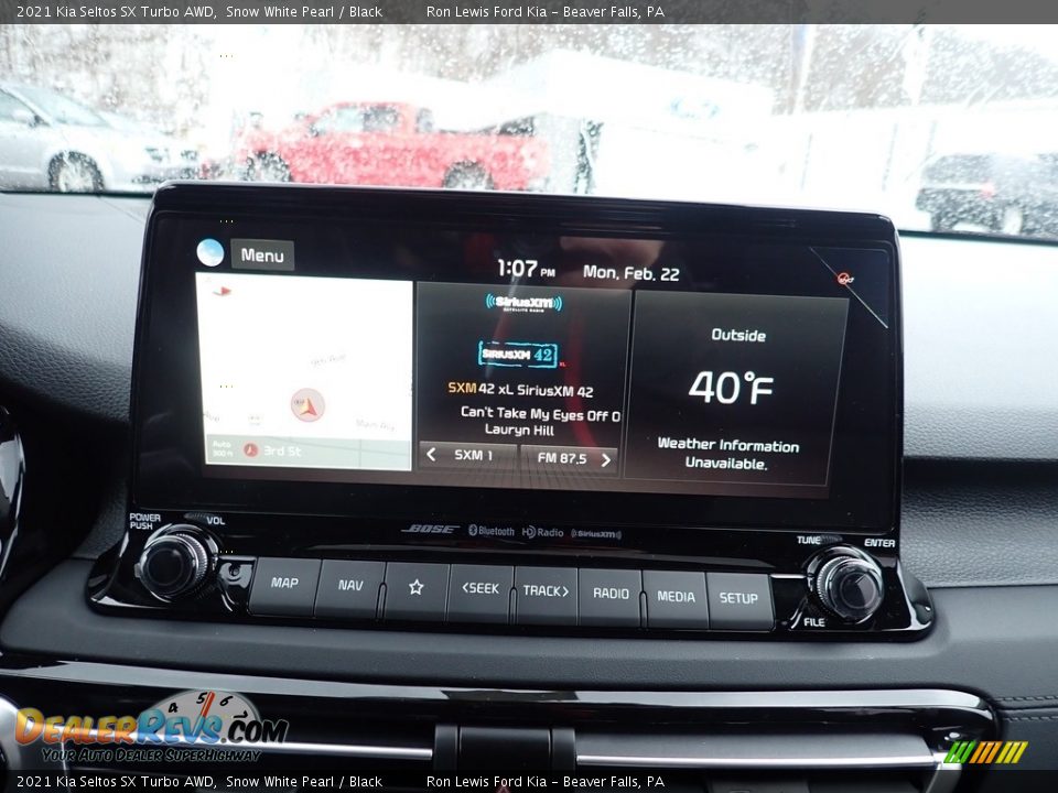 2021 Kia Seltos SX Turbo AWD Snow White Pearl / Black Photo #17