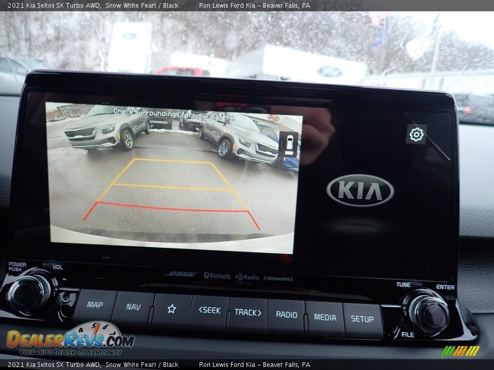 2021 Kia Seltos SX Turbo AWD Snow White Pearl / Black Photo #19