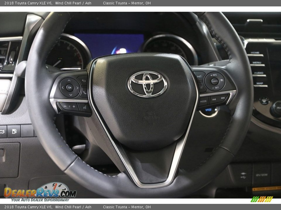 2018 Toyota Camry XLE V6 Wind Chill Pearl / Ash Photo #7