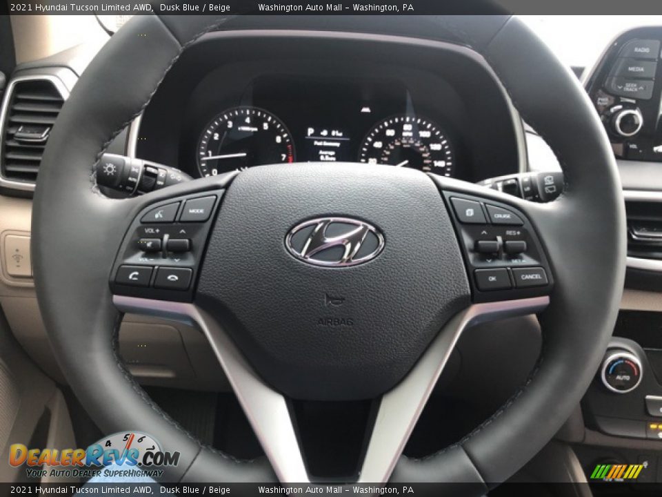 2021 Hyundai Tucson Limited AWD Dusk Blue / Beige Photo #11