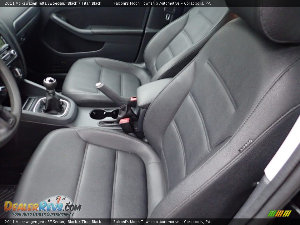 2011 Volkswagen Jetta SE Sedan Black / Titan Black Photo #15