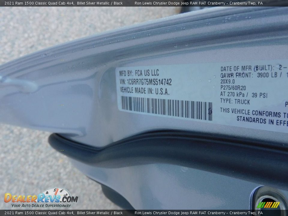 2021 Ram 1500 Classic Quad Cab 4x4 Billet Silver Metallic / Black Photo #20