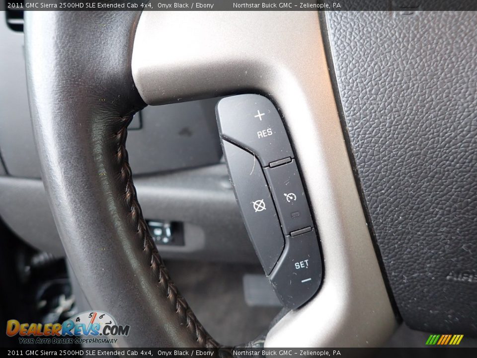 2011 GMC Sierra 2500HD SLE Extended Cab 4x4 Onyx Black / Ebony Photo #23