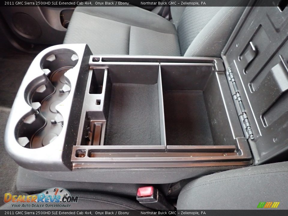 2011 GMC Sierra 2500HD SLE Extended Cab 4x4 Onyx Black / Ebony Photo #28