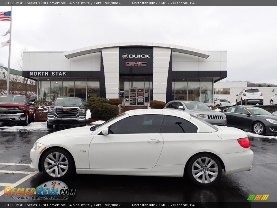 2013 BMW 3 Series 328i Convertible Alpine White / Coral Red/Black Photo #1