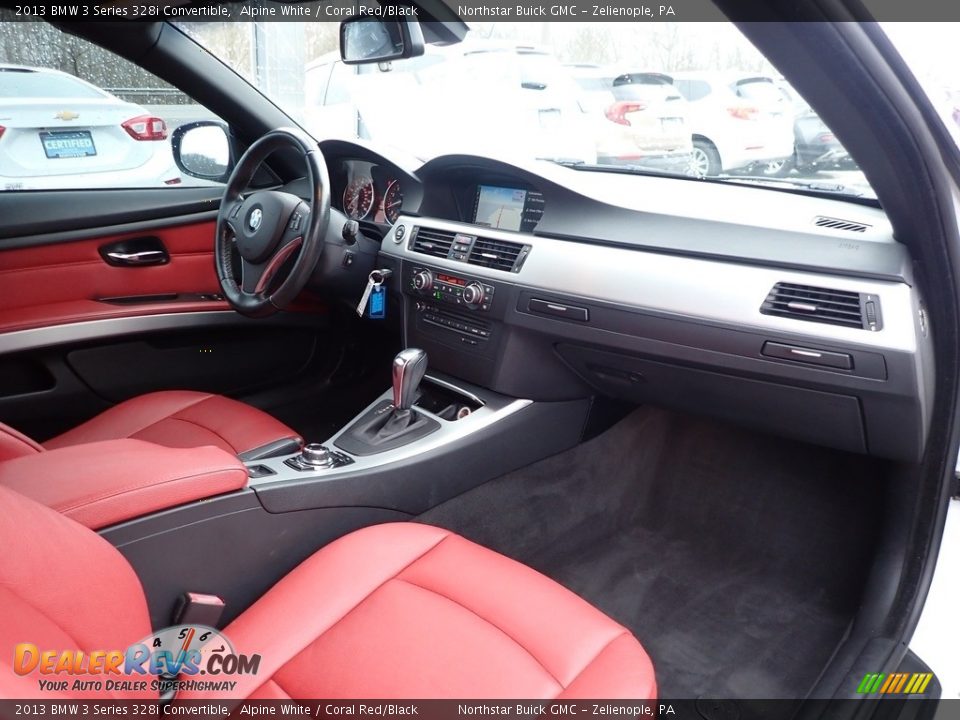 2013 BMW 3 Series 328i Convertible Alpine White / Coral Red/Black Photo #6