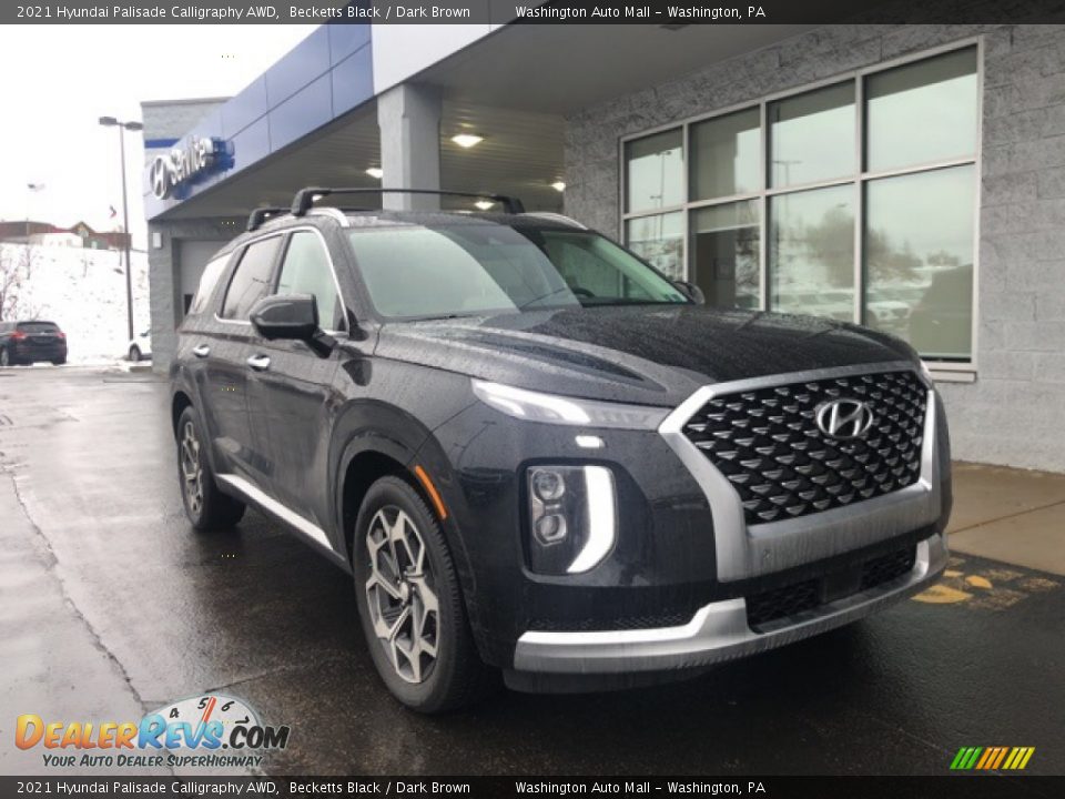 2021 Hyundai Palisade Calligraphy AWD Becketts Black / Dark Brown Photo #1