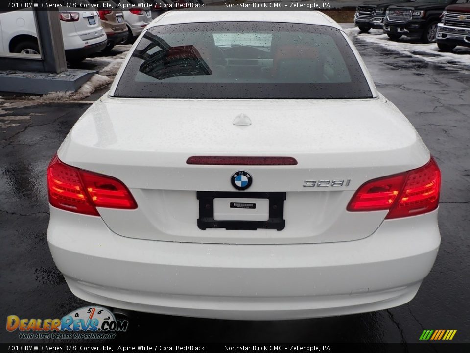 2013 BMW 3 Series 328i Convertible Alpine White / Coral Red/Black Photo #10