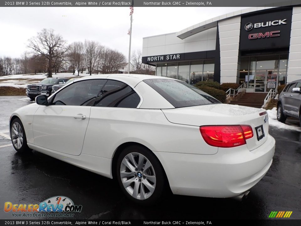 2013 BMW 3 Series 328i Convertible Alpine White / Coral Red/Black Photo #12