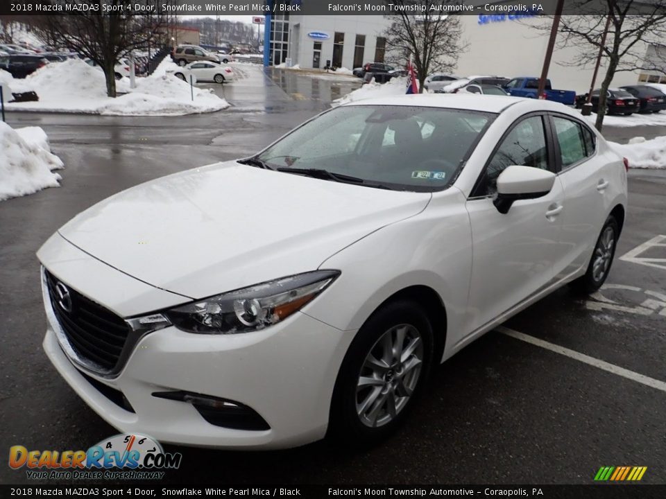2018 Mazda MAZDA3 Sport 4 Door Snowflake White Pearl Mica / Black Photo #6