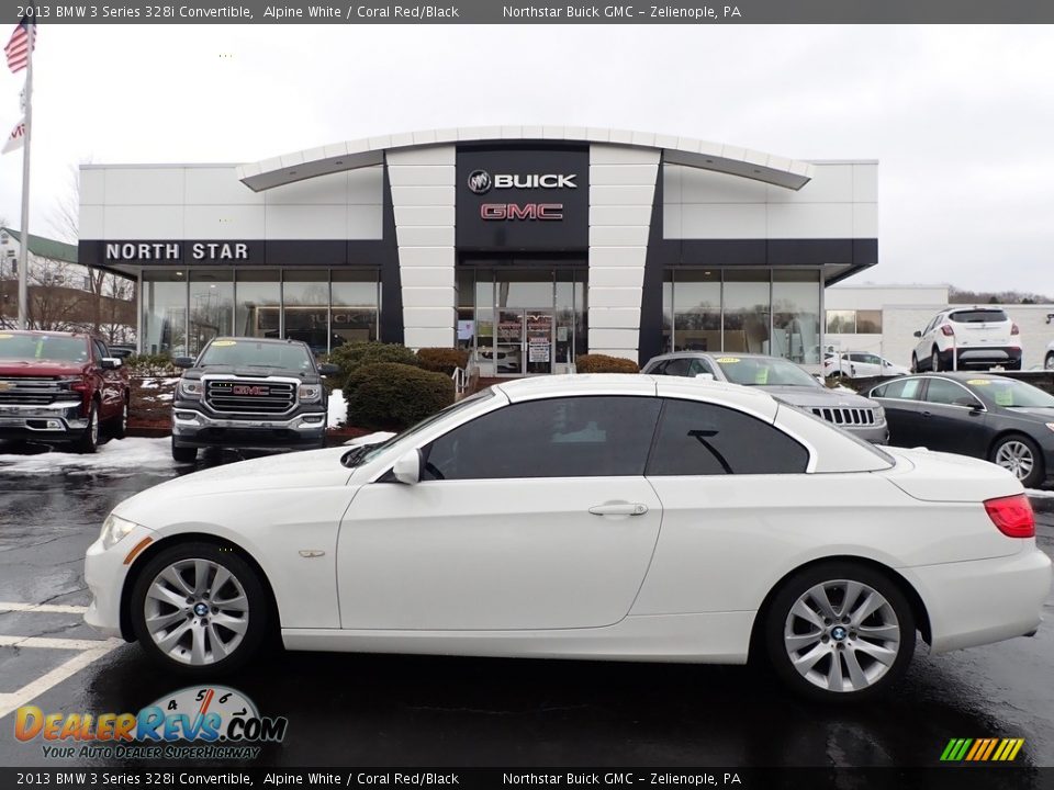 2013 BMW 3 Series 328i Convertible Alpine White / Coral Red/Black Photo #13