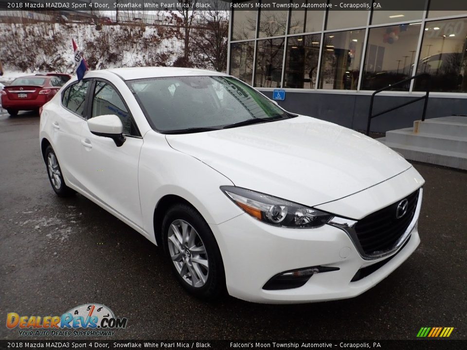 2018 Mazda MAZDA3 Sport 4 Door Snowflake White Pearl Mica / Black Photo #8