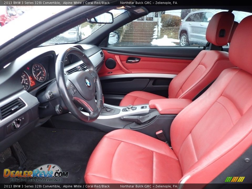 2013 BMW 3 Series 328i Convertible Alpine White / Coral Red/Black Photo #17