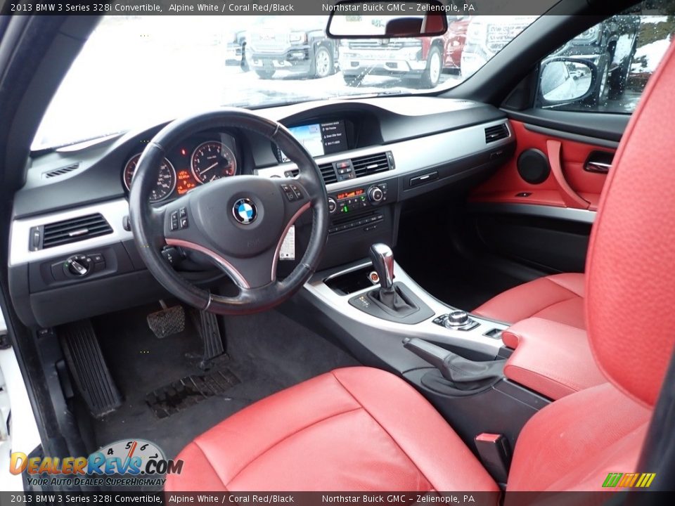 2013 BMW 3 Series 328i Convertible Alpine White / Coral Red/Black Photo #19