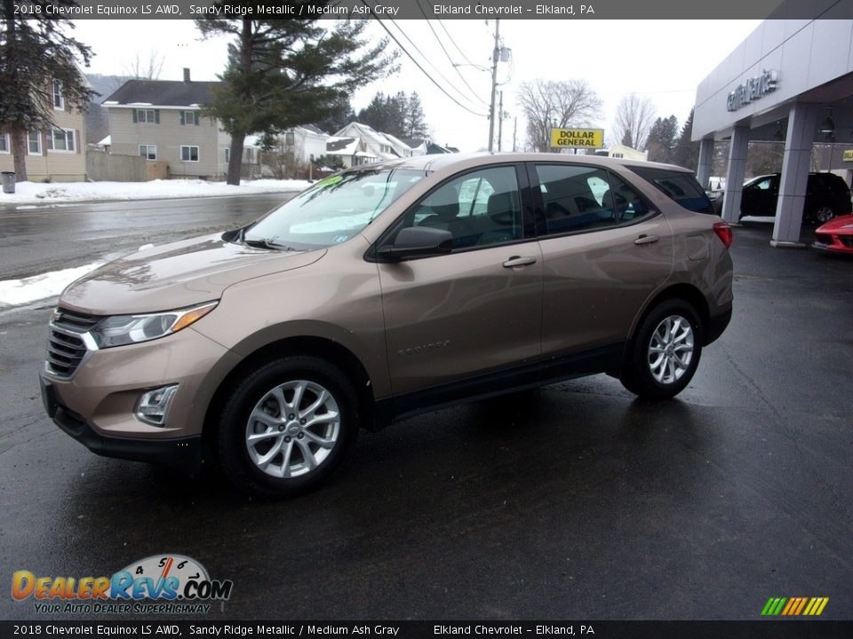 2018 Chevrolet Equinox LS AWD Sandy Ridge Metallic / Medium Ash Gray Photo #6